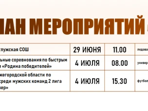 План мероприятий
